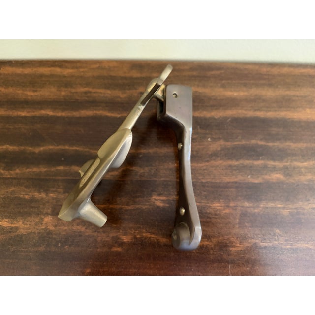 Brass Mid-20th Century Cast Brass Anchor Door Knocker For Sale - Image 8 of 9