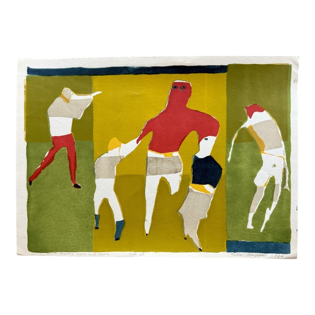 1963 Belle Osipow Signed Serigraph "Foot Featly Here and There" Immaculate Heart College Sister Magdalen Mary Pop Art For Sale