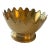 Mid 20th Century Solid Brass Pedestal Bowl With Scalloped Crown Rim For Sale