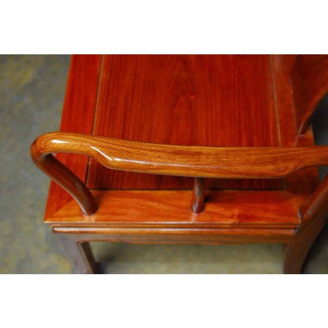 Chinese Rosewood Qing Style Armchairs - a Pair For Sale - Image 10 of 10