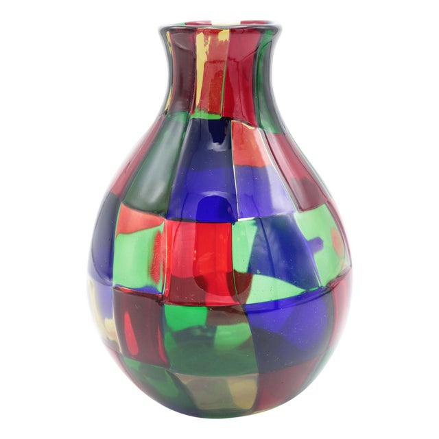 1980s "Pezzato" Vase by Fulvio Bianconi for Venini For Sale