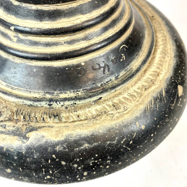 Ming Dynasty Chinese Black Ceramic Vase For Sale - Image 9 of 10