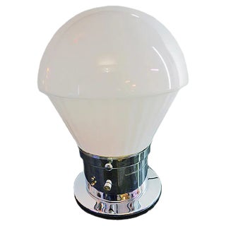 Acrylic Glass Colour-Changing Lamp with Chromed Base, 1970s For Sale