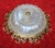 Vintage Brass and Crystal Glass Ceiling Lamp from Unbekannt, 1970s For Sale - Image 4 of 8