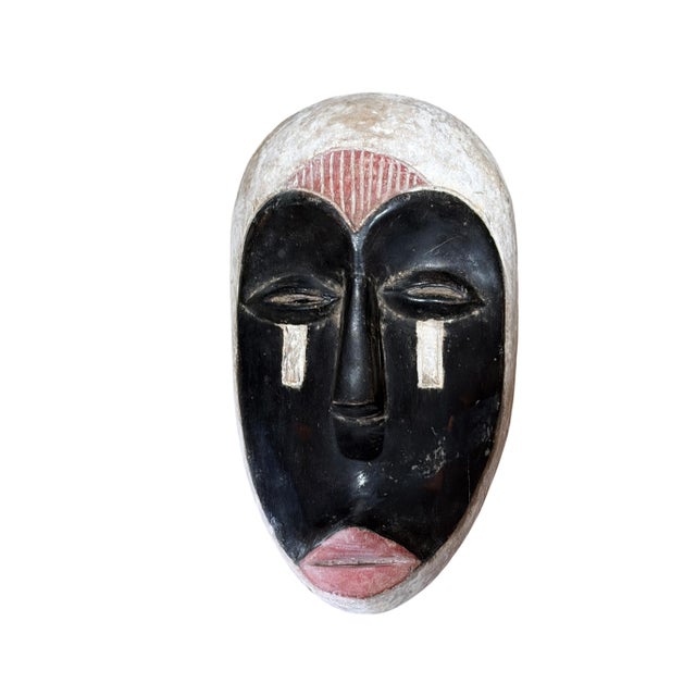 Vintage Fang Mask Elongated Face Gabon African Mask 14" H For Sale In New York - Image 6 of 7