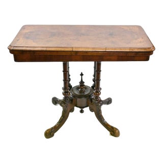 Edwardian Card Table in Walnut, 1910s For Sale