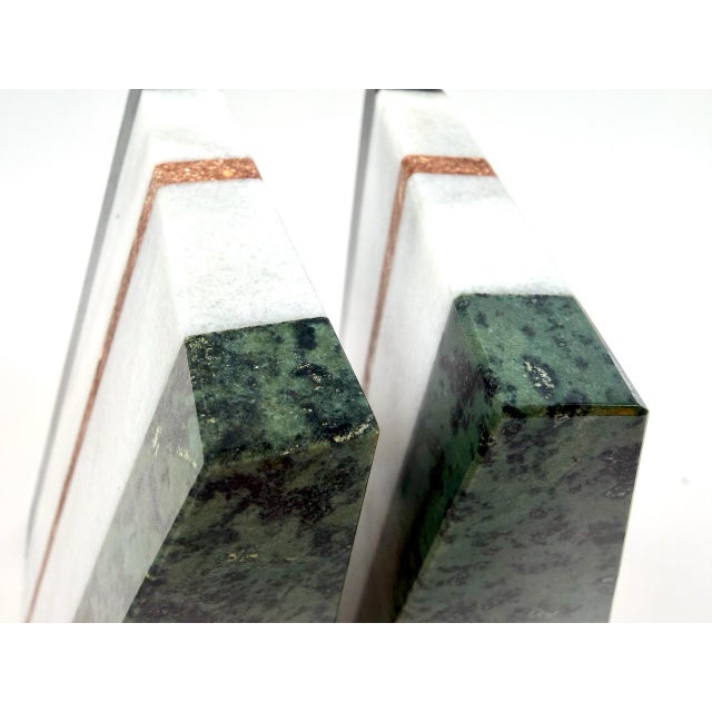 Vintage Art Deco Marble Bookends, 1940s, Set of 2 For Sale - Image 9 of 11