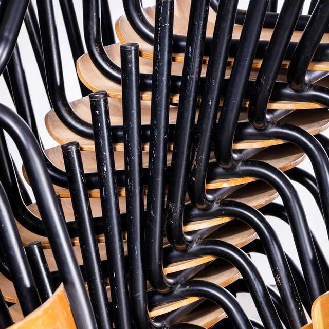 French Stacking University Dining Chair, 1960s For Sale - Image 3 of 8