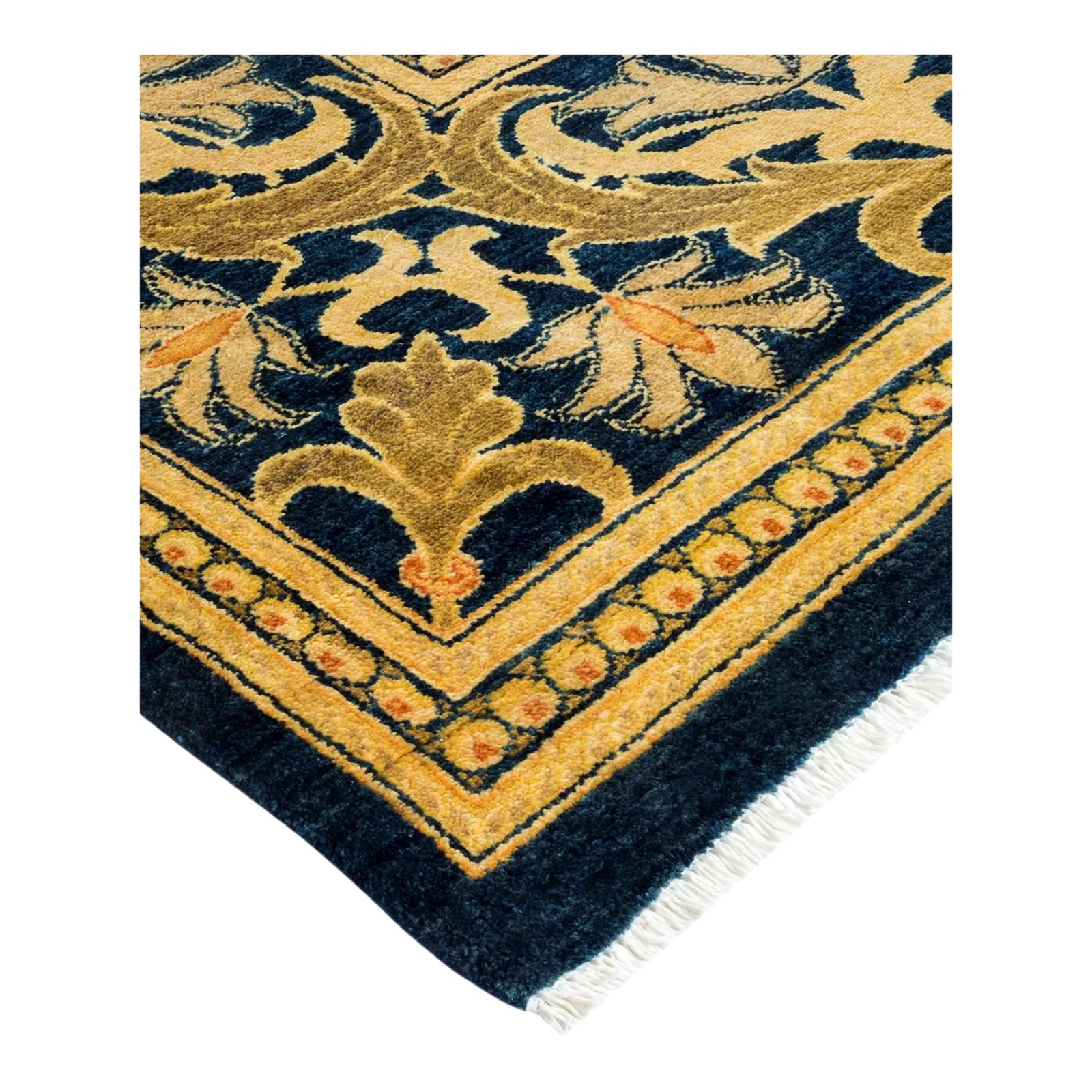 Eclectic, One-of-a-Kind Hand-Knotted Area Rug - Blue, 8' 10