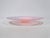 Large pink glass centerpiece plate with a clear rim. Partly faded original label and Veart Venezia signature on the base....