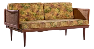Peter Hvidt and Orla Mølgaard Nielsen Mid Century Teak and Cane Daybed