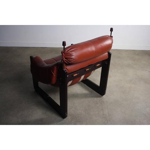 Modern Percival Lafer Rose Leather Lounge Chair For Sale - Image 3 of 5