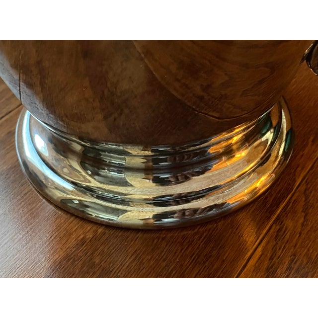 1960s Crescent Silver MFG Corp Silver-Plated Pedestal Water Pitcher 64 Ounces Capacity Deco Style With Strainer at Spout For Sale - Image 10 of 13