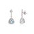 Sparkling Aquamarine Diamond Wedding Dangle Earrings for Her- a Pair For Sale In New York - Image 6 of 9