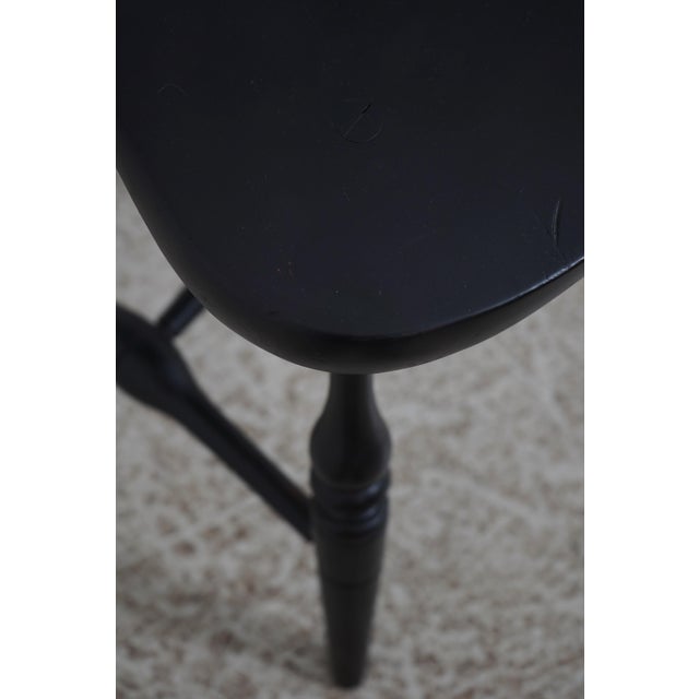 Pair Black Painted Comb Back Windsor Armchairs For Sale - Image 9 of 12