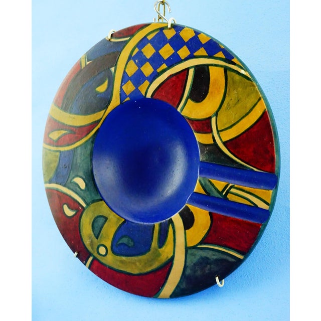 Large Vintage Terracotta Ashtray with Abstract Decoration, 1930s For Sale - Image 3 of 18
