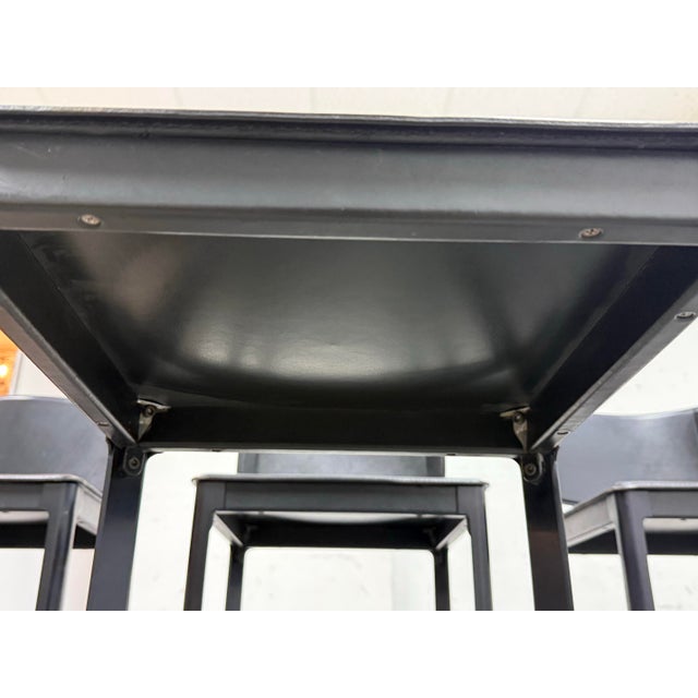 Matteo Grassi Sistina Leather Bar Stools, Set of Four For Sale - Image 10 of 12