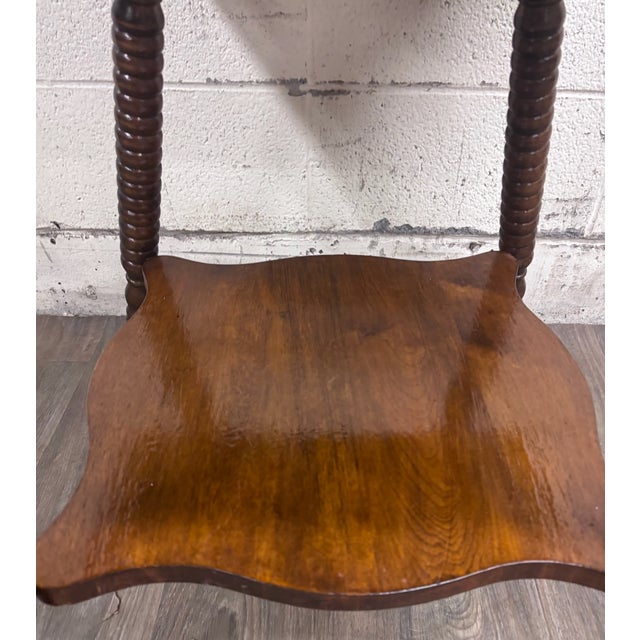 Antique Victorian Solid Mahogany Plank Top Side Table Lamp Table For Sale - Image 9 of 10