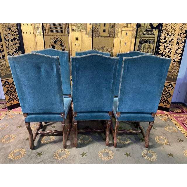 Louis XIII Chairs in the style of sheep Bone, Set of 6 For Sale - Image 4 of 10