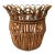Vintage French Boho Chic Bamboo Planter For Sale