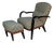Postmodern Burl Wood Lounge Chair and Ottoman Attributed to Adam Tihany for Pace Collection, C. 1990, Italian For Sale
