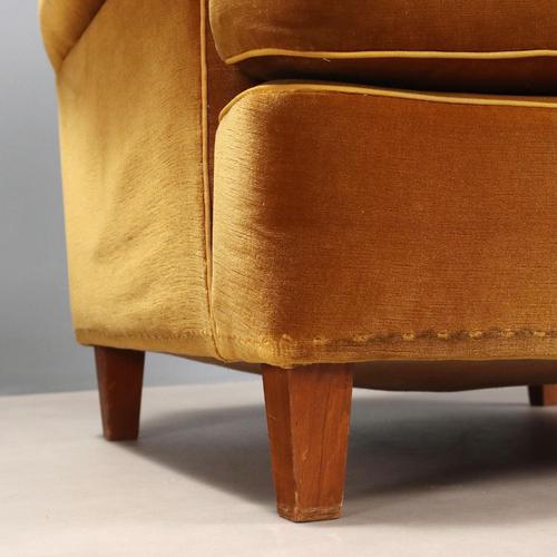 Vintage Armchairs in Velvet, Italy, 1950s, Set of 2 For Sale - Image 6 of 10