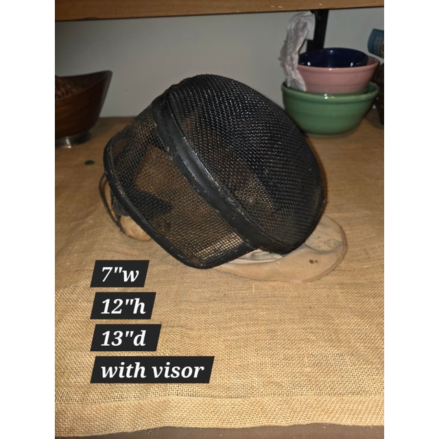 Rustic Joseph Vince Antique Fencing Helmet For Sale - Image 3 of 12