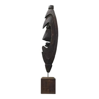 Antique Papuan Hand Carved Hooked Primitive Figurative Sculpture (Early 1900s) For Sale