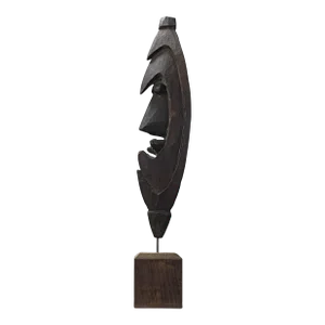 Antique Papuan Hand Carved Hooked Primitive Figurative Sculpture (Early 1900s)