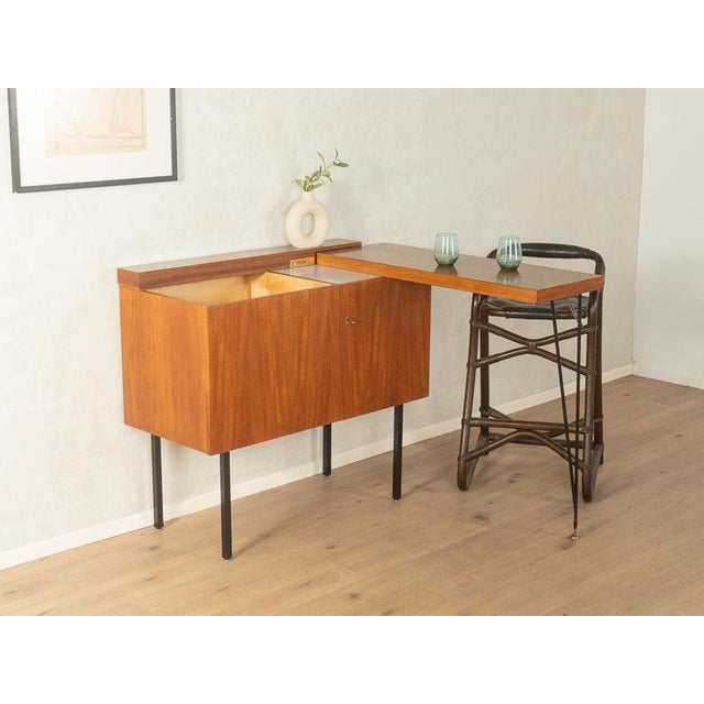 Vintage Walnut Home Bar, Germany For Sale - Image 4 of 17