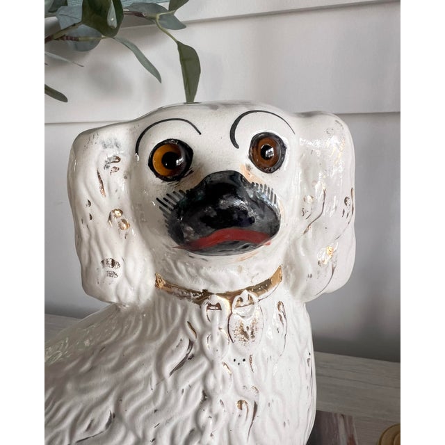 Antique Staffordshire Spaniel Figurine For Sale - Image 9 of 11