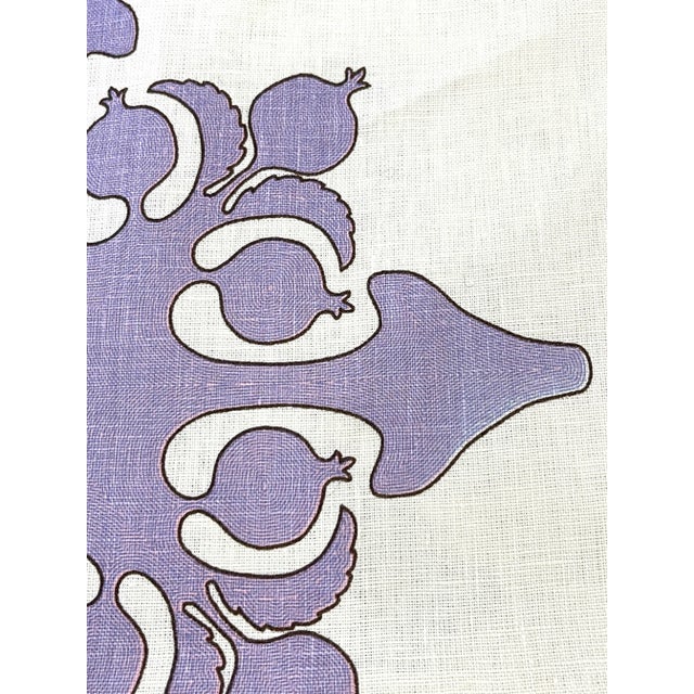 Late 20th Century Quadrille “Argentine” Fabric - Lilac Brown on Cream. For Sale - Image 5 of 5