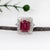 Modern 6.7Ct Statement Ruby Ring With Natural Diamond Halo: Solid 14k Gold, 11x9mm, Size 6.75 For Sale - Image 3 of 6