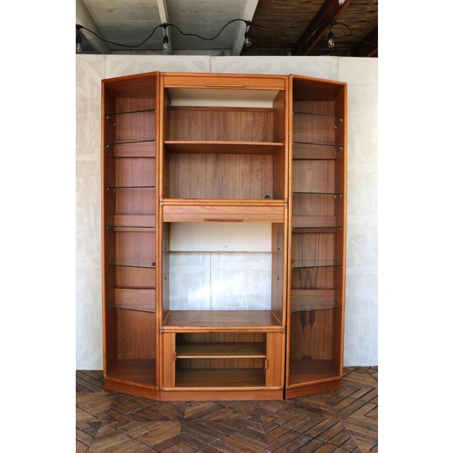 Danish Modern Teak 5-Piece Entertainment / Wall Unit — 1970s For Sale - Image 13 of 18