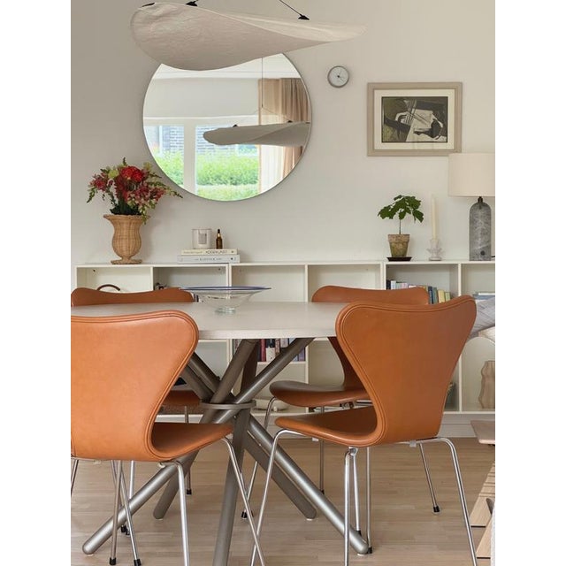 Hector Dining Table 140 with Light Concrete Top and Steel Legs by Eberhart Furniture For Sale - Image 11 of 18