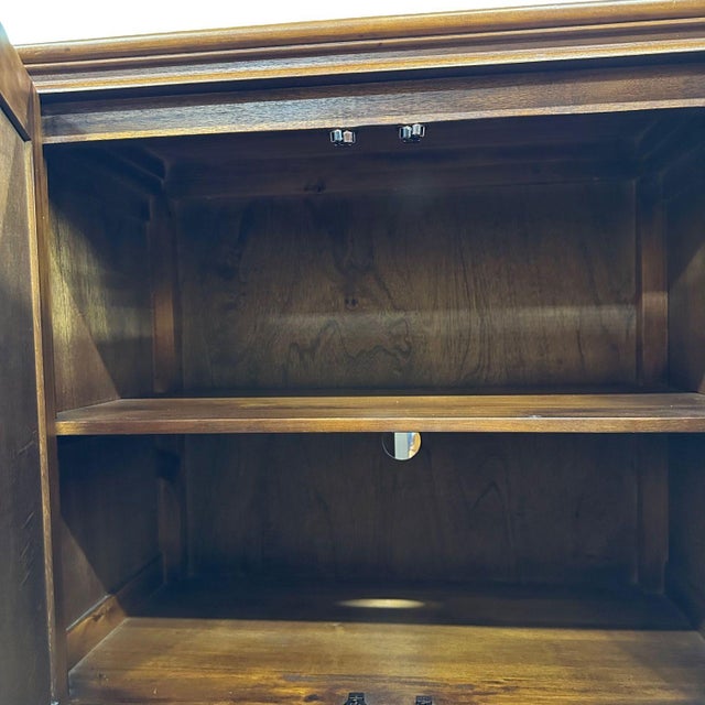 Oriental James Mont Style Koa & Stick Rattan Stereo Cabinet For Sale - Image 10 of 11