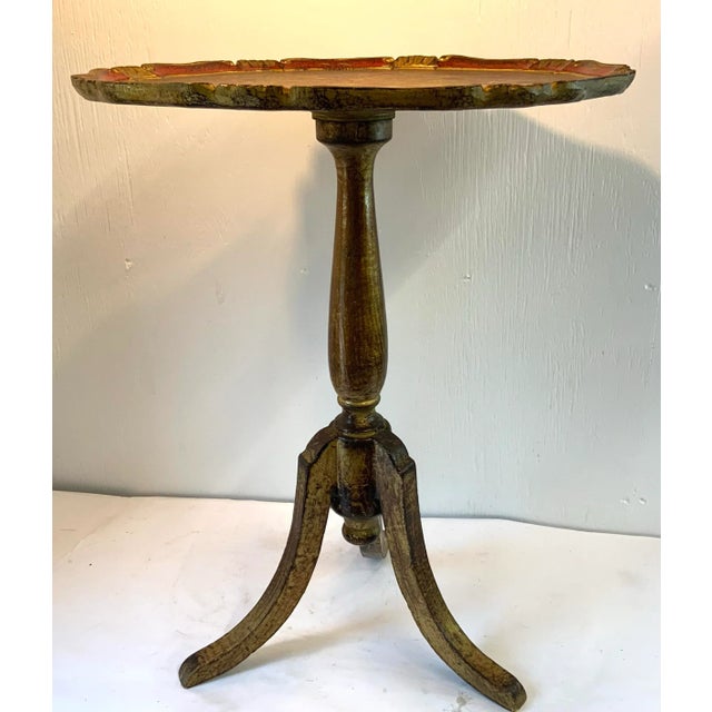 Italian Vintage Italian Gilt Wood Wine Table For Sale - Image 3 of 7