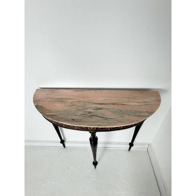 Small Mid-Century Modern Italian Console Table in the style of P. Buffa, 1950s For Sale - Image 12 of 14