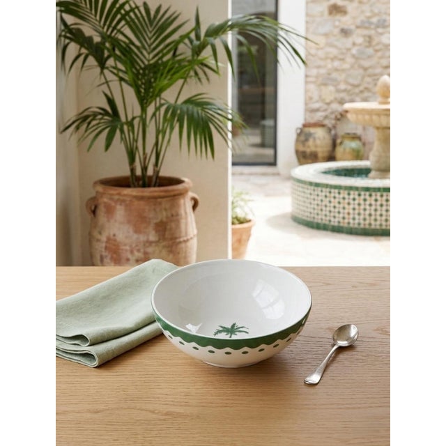 Anthropologie X Fern & Co. Palm Tree Stoneware Small Bowl For Sale - Image 12 of 12