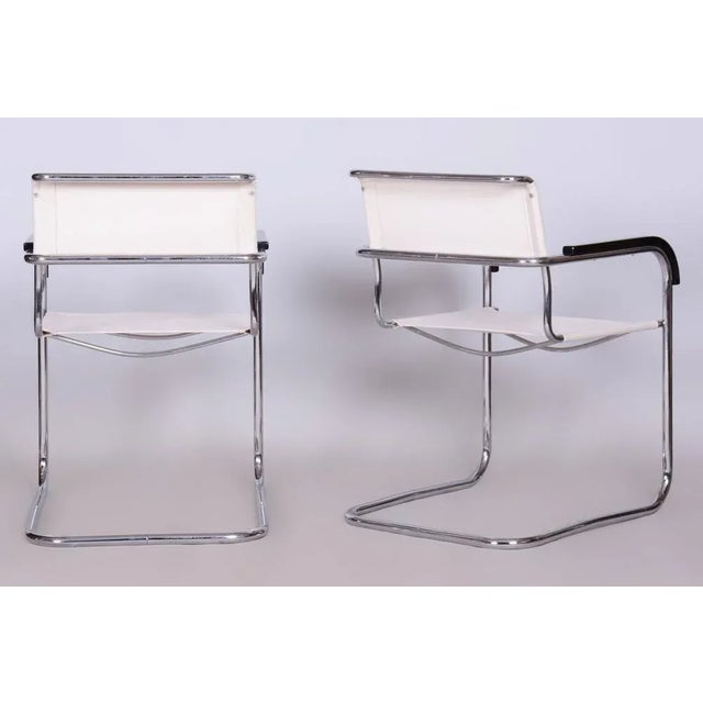 1930s Set of Bauhaus Chrome Armchairs by M. Breuer for Thonet, Czechia, 1930s For Sale - Image 5 of 9