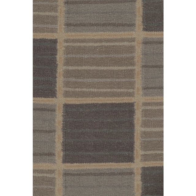 Contemporary Scandinavian Style Geometric Wool Rug, by Rug & Kilim, India For Sale In New York - Image 6 of 10