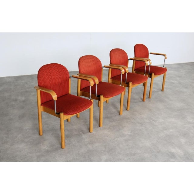 1980s Vintage Armchair from Kinnarps, Sweden, 1980s, Set of 4 For Sale - Image 5 of 8