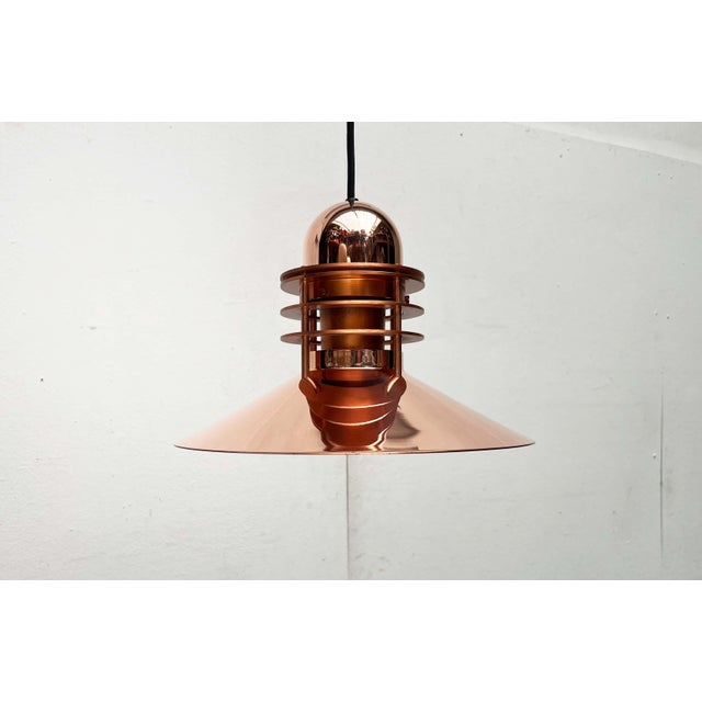 Vintage Danish Copper Nyhavn Pendant Lamp by Alfred Homann and Ole V. Kjær for Louis Poulsen, 1980s For Sale - Image 14 of 18