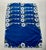Mid 20th Century Set of 6 Madeira Blue Cotton Placemats & Embroidered White Florals For Sale - Image 15 of 15
