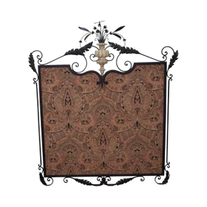 William Switzer Louis XVI Hand Forged Iron Framed Textile