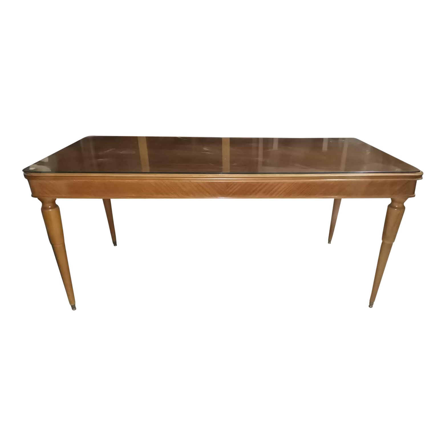 Italian Wood Veneer Dining Table, 1950s Chairish