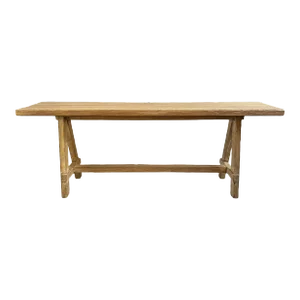 Vintage Blond Elm Console Table