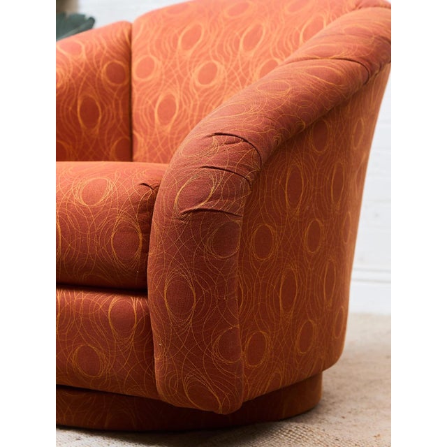 Mid 20th Century Orange Palm Springs Estate Club Chair For Sale In Los Angeles - Image 6 of 9