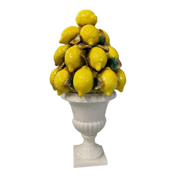Italian vintage ceramic topiary ,this piece is highly décorative and is ideal for mediterranean and traditional home decor...