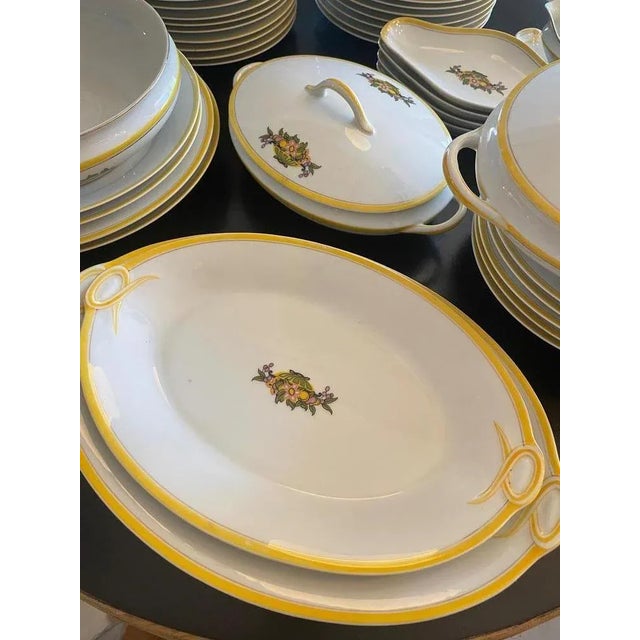 Art Deco French Service in Porcelain from Limoges, 1920s, Set of 49 For Sale - Image 11 of 16